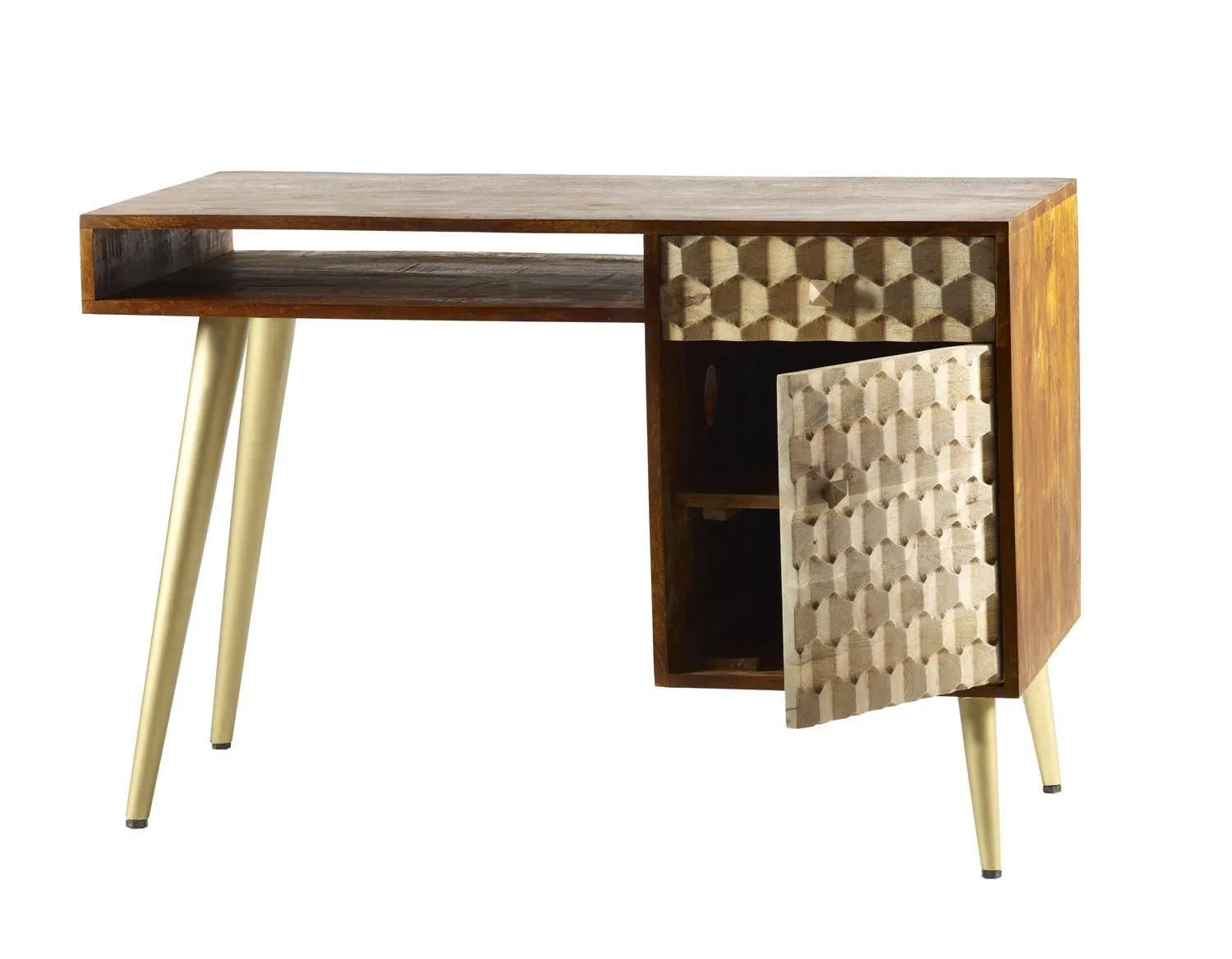 IH Design Koda Retro Desk in Brown 3