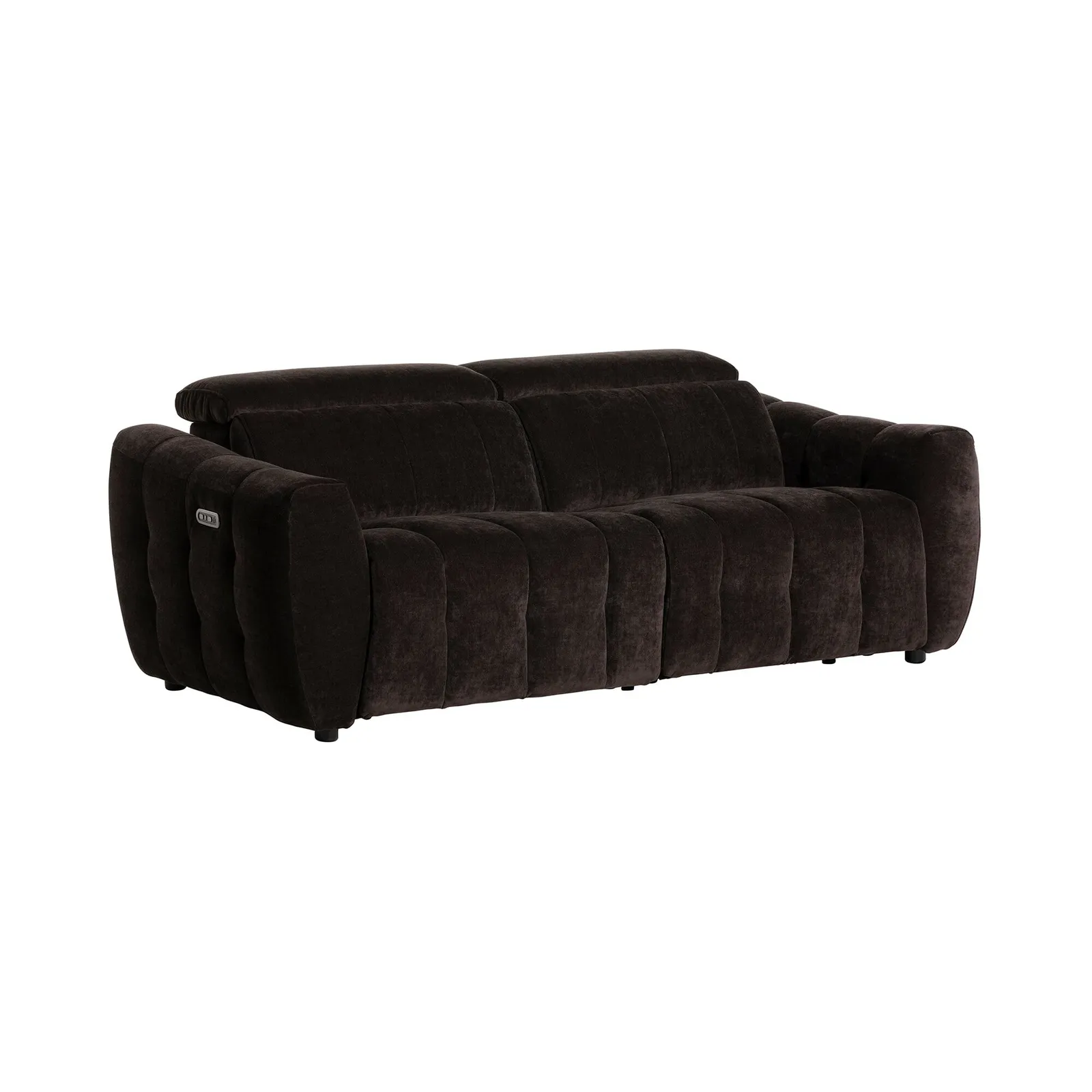 Montgomery 2.5 Power Seater & Headrest, Brown Fabric | Barker & Stonehouse 3