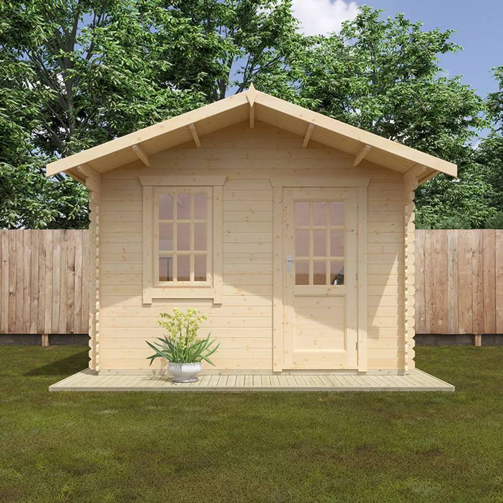 Buttercup Farm 12x12 The Carrington 28mm Cabin - L355 x W355 x H271.9 cm in Natural 3