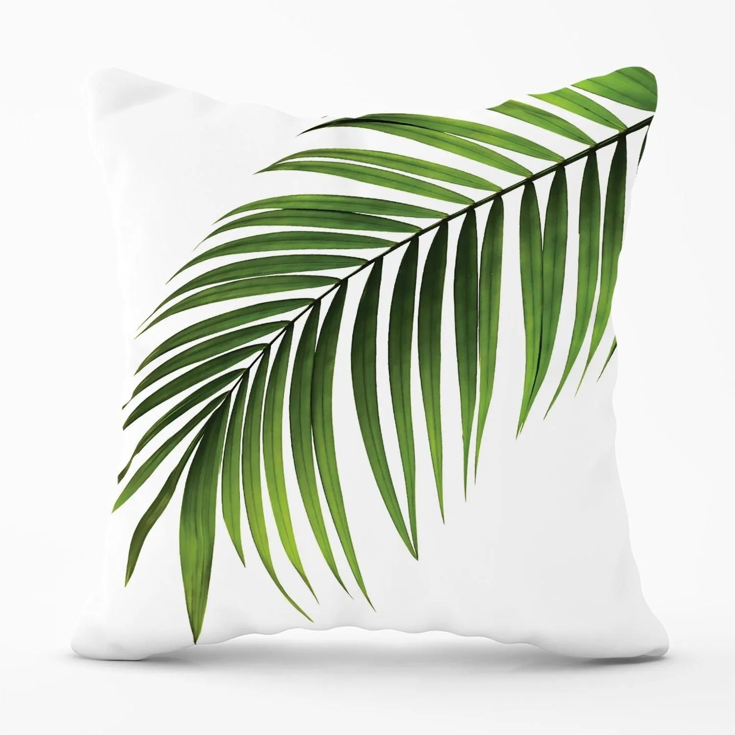 Warren Reed - Designer Single Palm Leaf Outdoor Cushion in Green