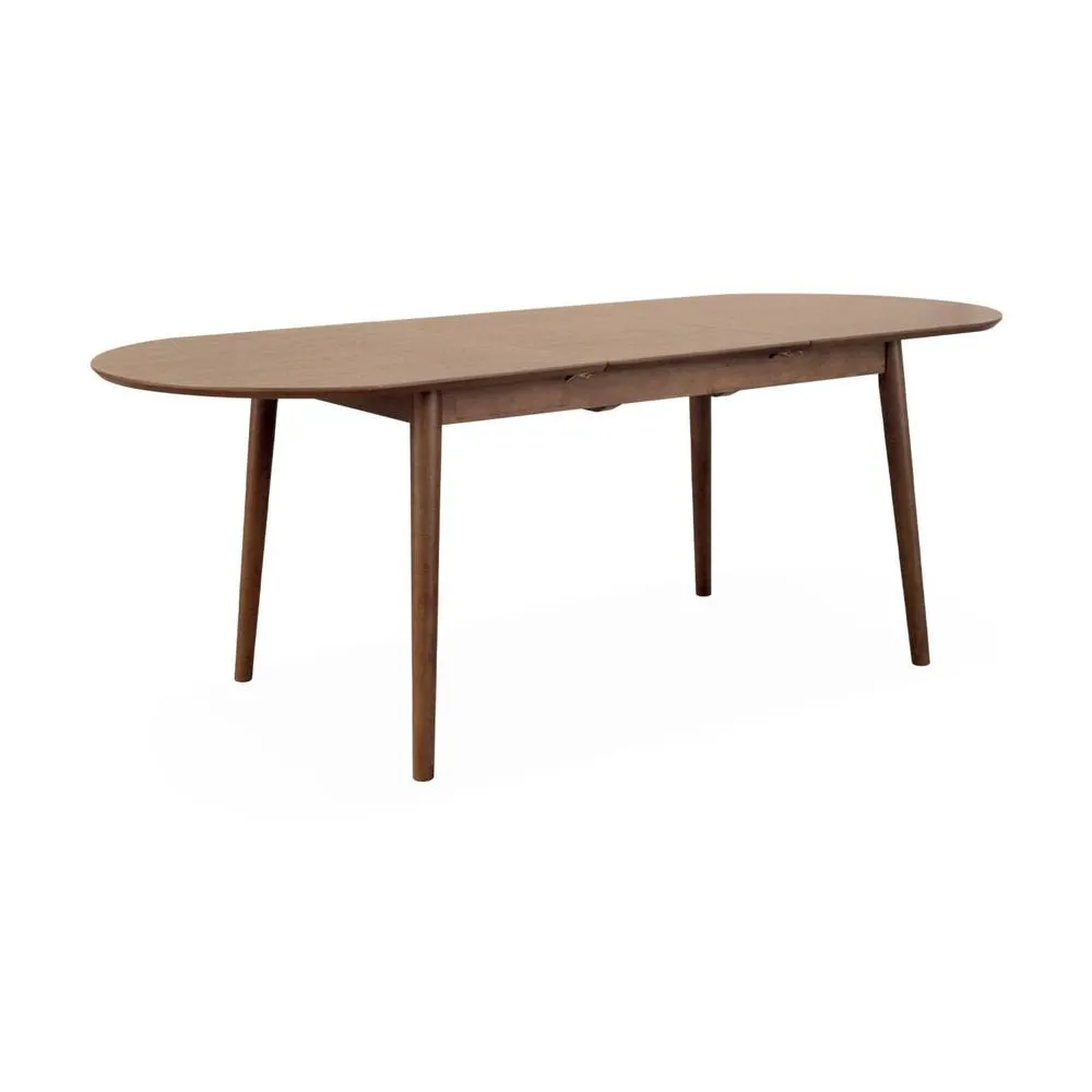 sweeek 6 to 8-seater extendable oval dining table in Dark Brown 2