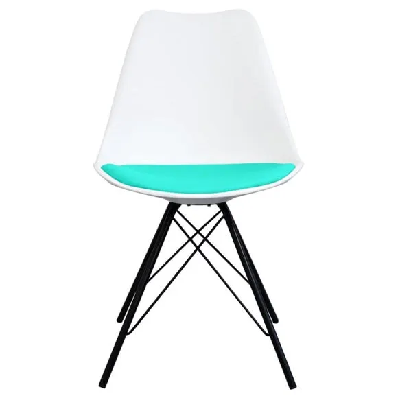 Fusion Living Soho White Plastic Dining Chair 3