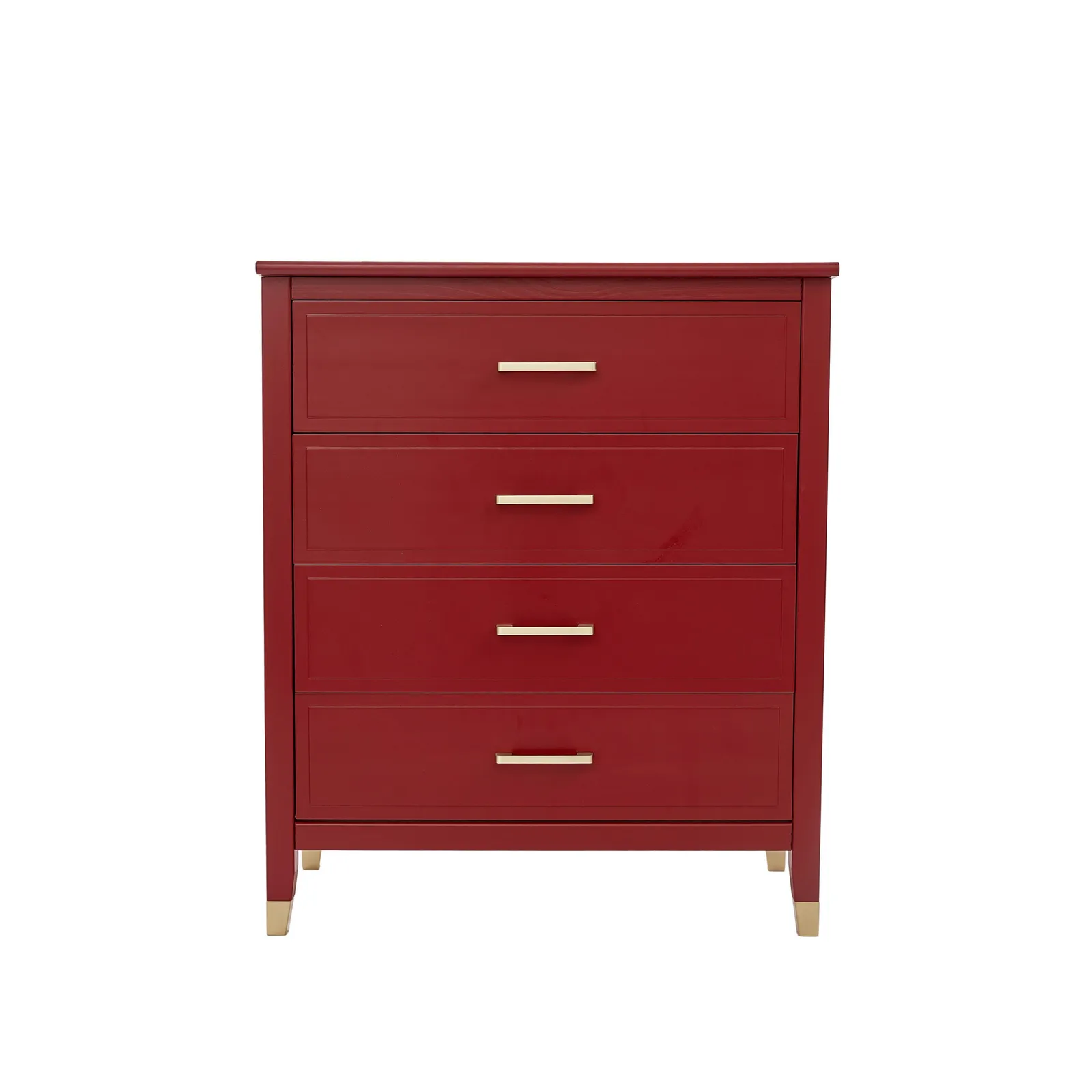 Cabinet Bits Palazzi 4 Drawer Chest of Drawers in Red 3