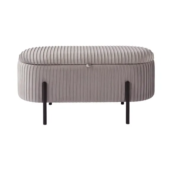 Cairo Velvet Storage Ottoman 4