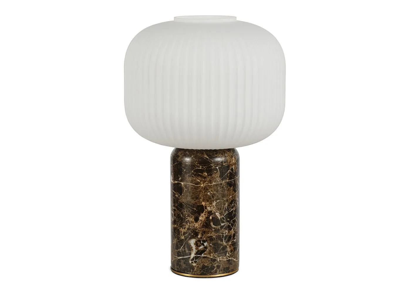 Heal's Opal Lantern Table Lamp Cocoa Marble