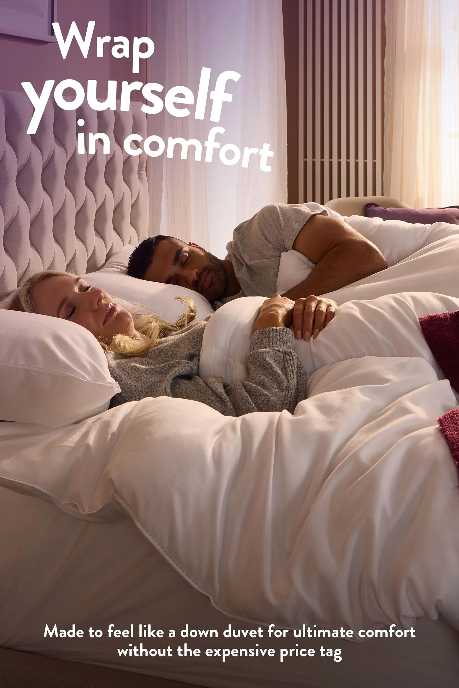 Slumberdown Feels Like Down 13.5 Tog Winter Duvet in White 2
