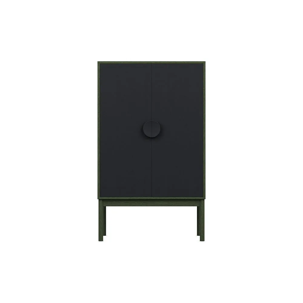 Heal's Tinta Highboard Green Stain Frame Black Stain Doors 1