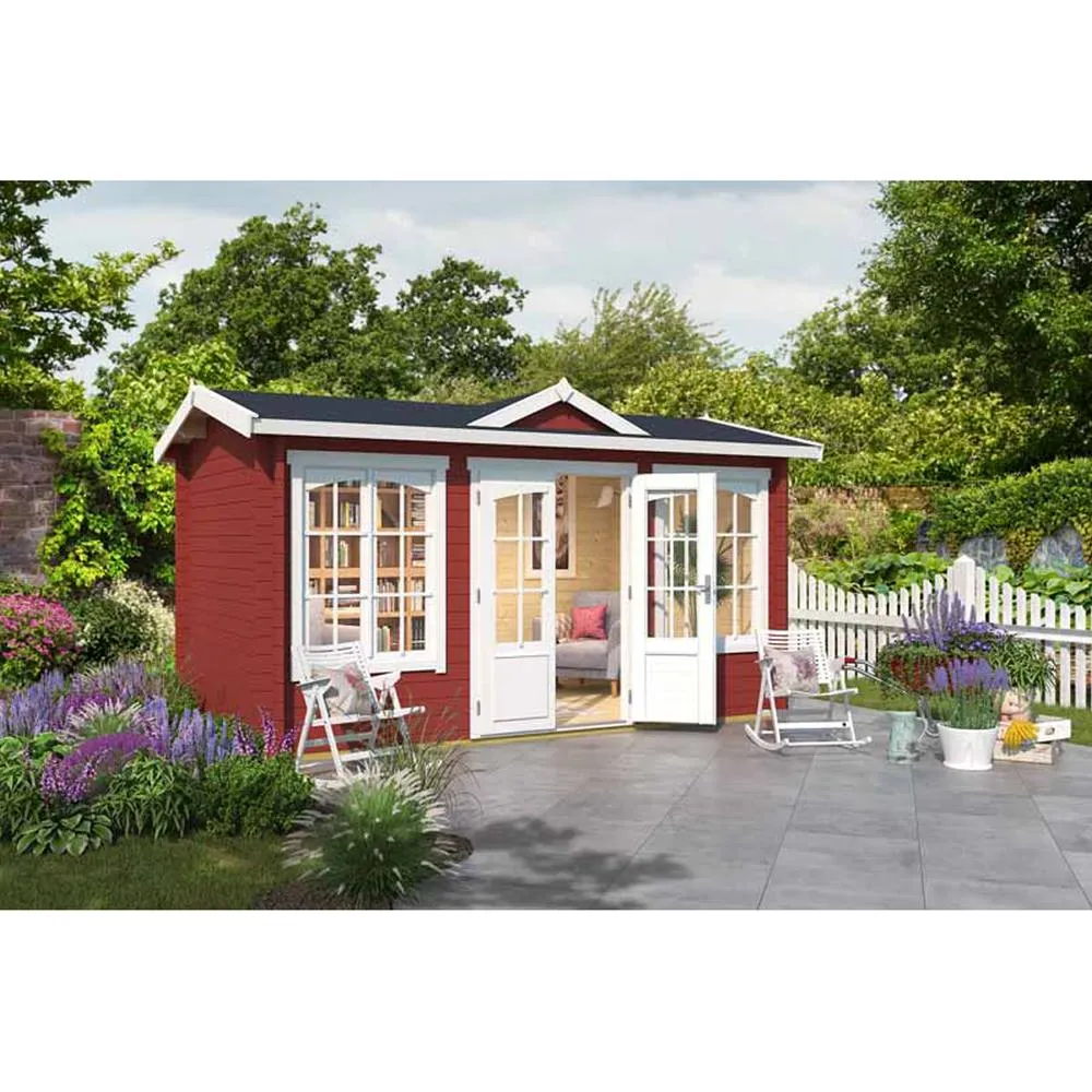 Lasita Maja Ltd Kensington (4414340)-Log Cabin, Home Office - L440xW292.1xH239.4 cm in Light Tan 5