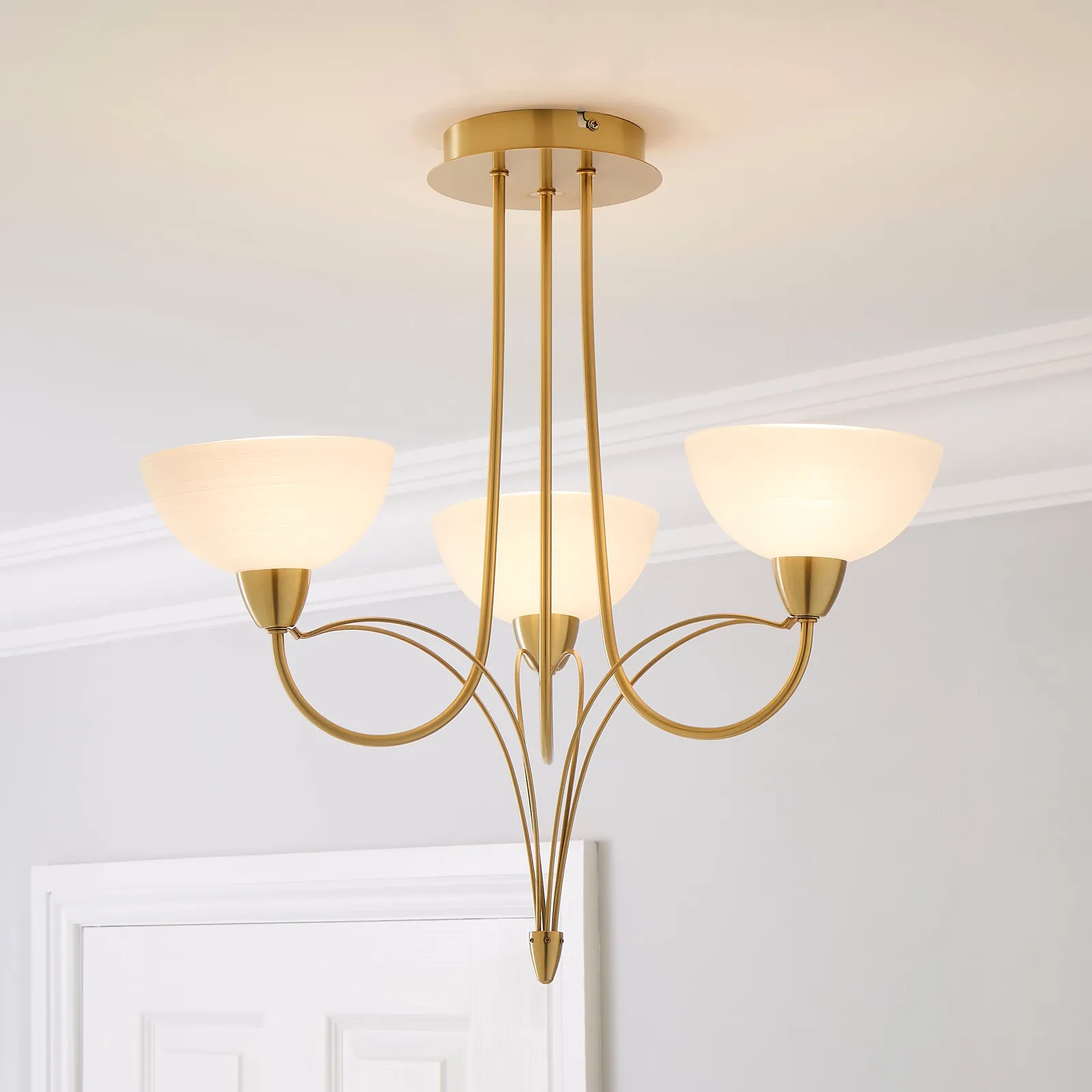 Buville 3 Light Ceiling Fitting Gold