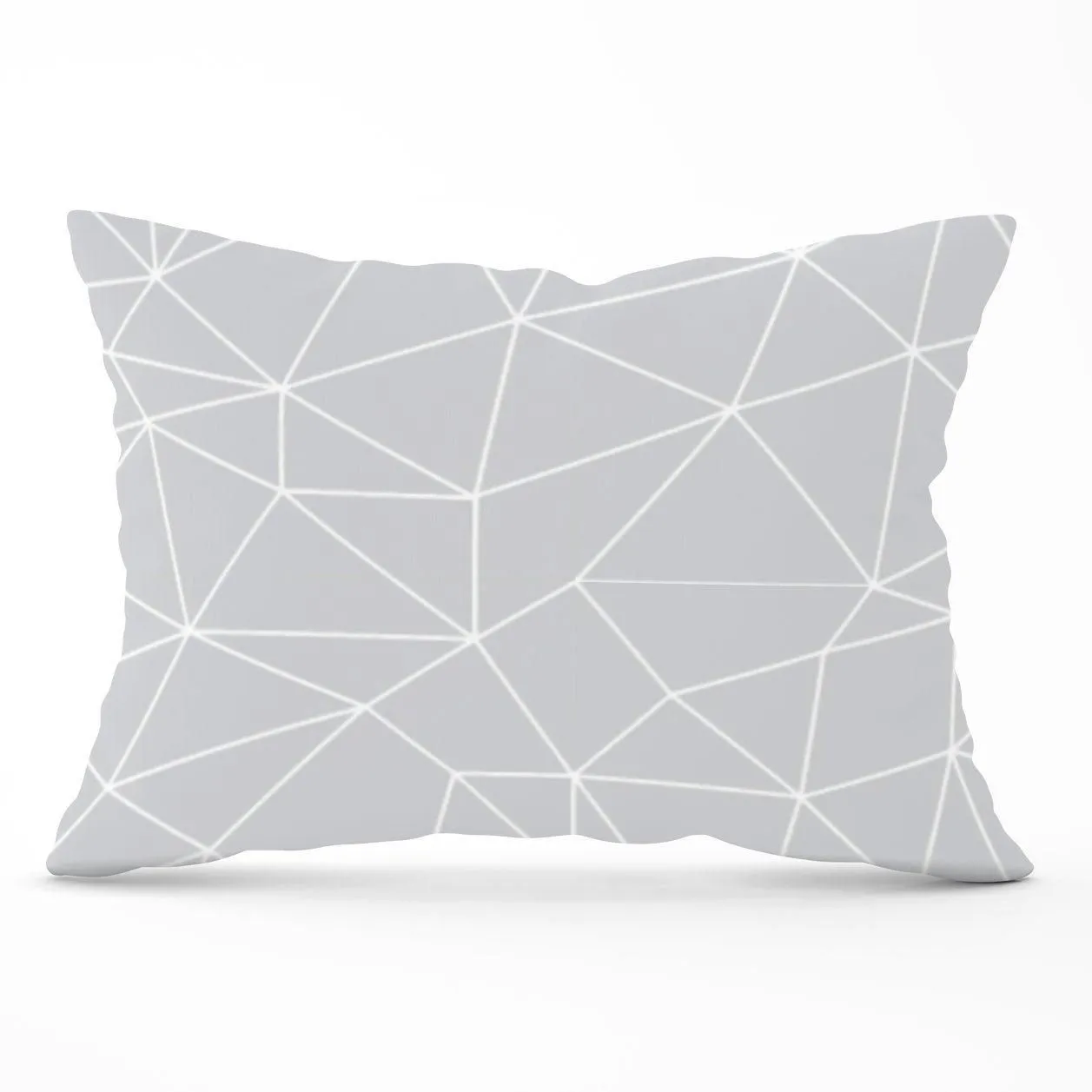 Warren Reed - Designer Geometric Triangle Pattern Cushions in Grey