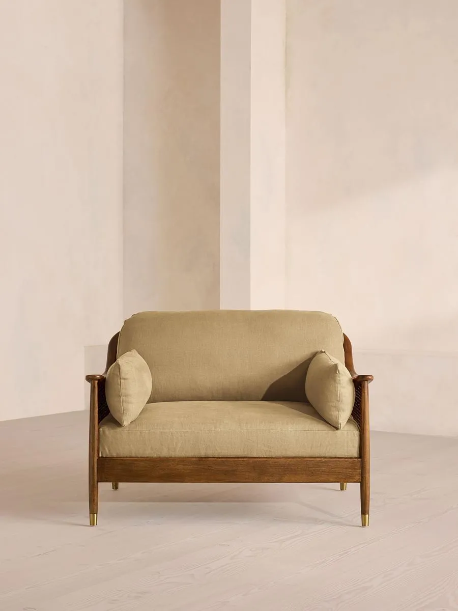 Atlanta Loveseat, Linen, Wheat