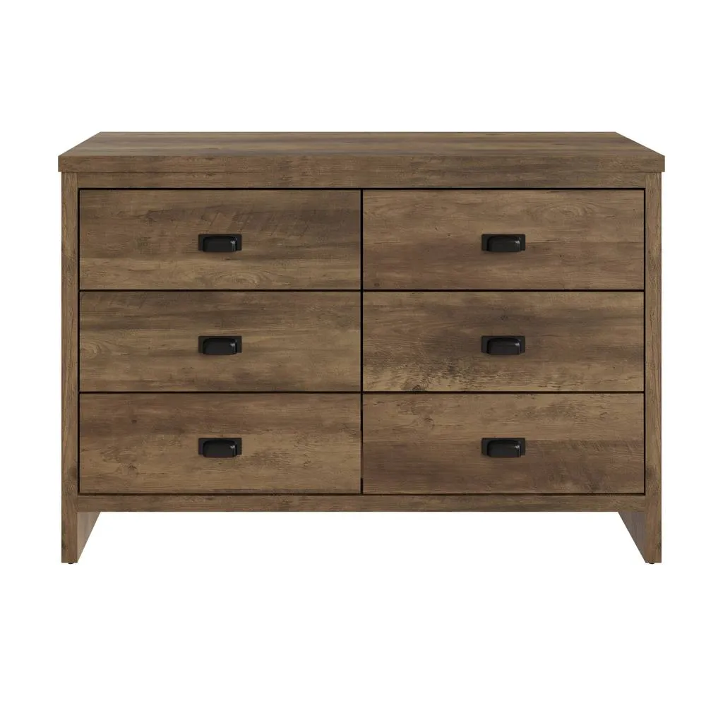 GFW Boston 3+3 Drawer Chest in Light Oak 3