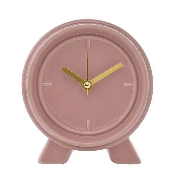 Interval Ceramic Round Mantel Clock 2