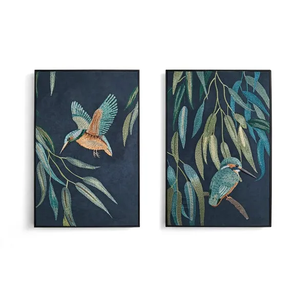 Set of 2 Kingfisher Framed Canvases 6