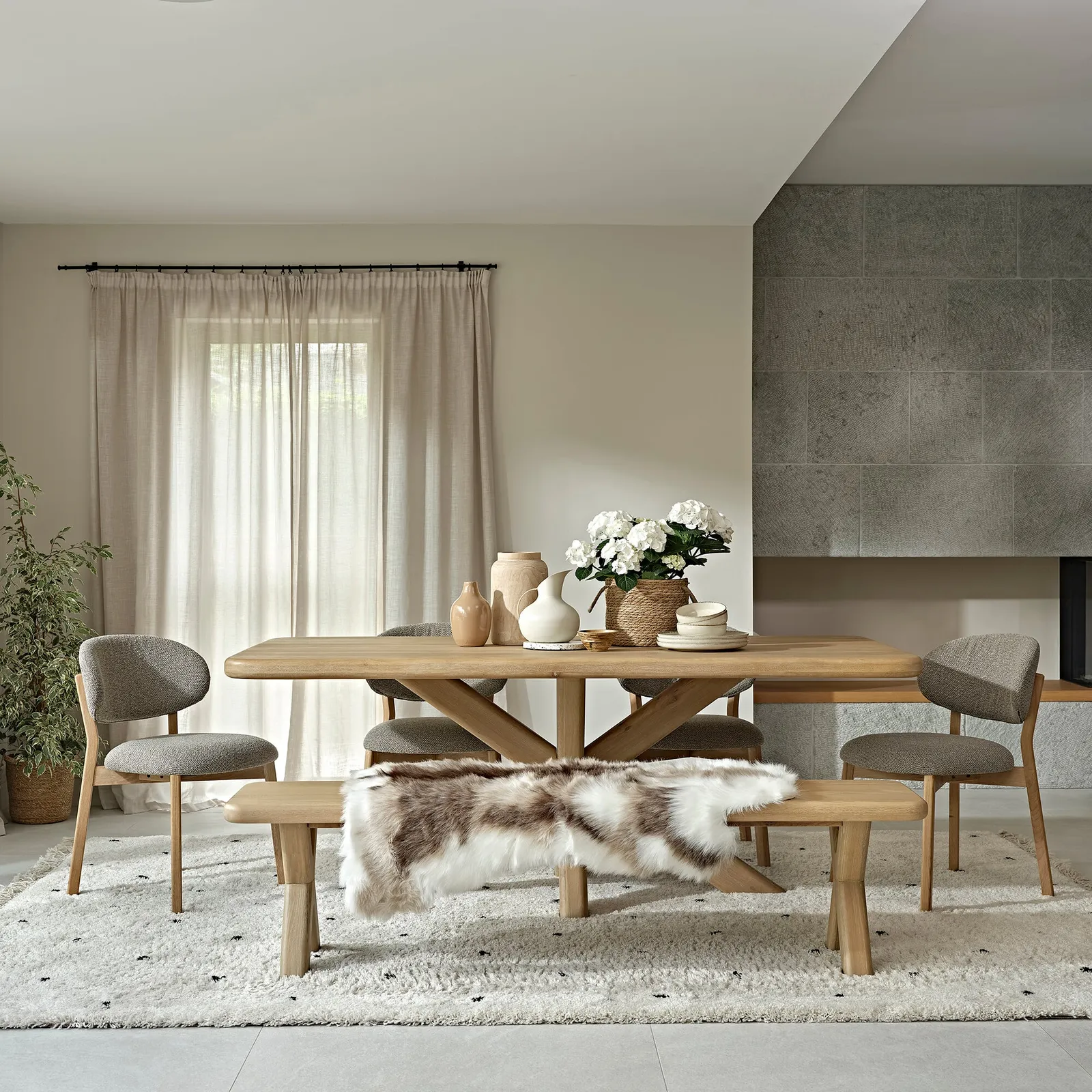 Folkstone Bench 180X40X46.2 Cm, Neutral Oak | Barker & Stonehouse 2