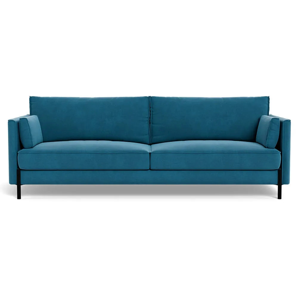 Heal's Tortona 4 Seater Sofa Smart Velvet Ocean Black Feet 1