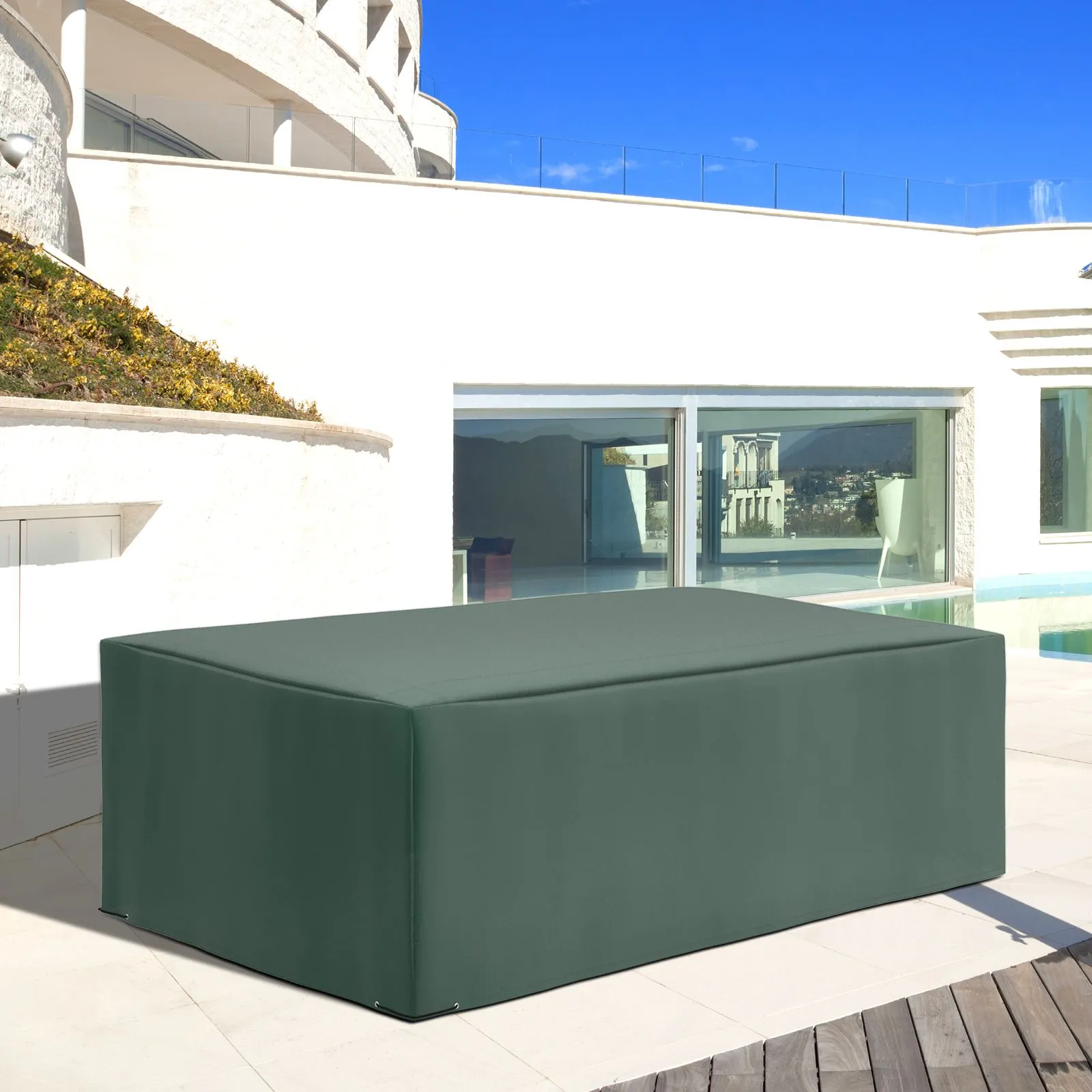 OUTSUNNY 255x142cm Outdoor Garden Furniture Protective Cover Water UV Resistant in Green