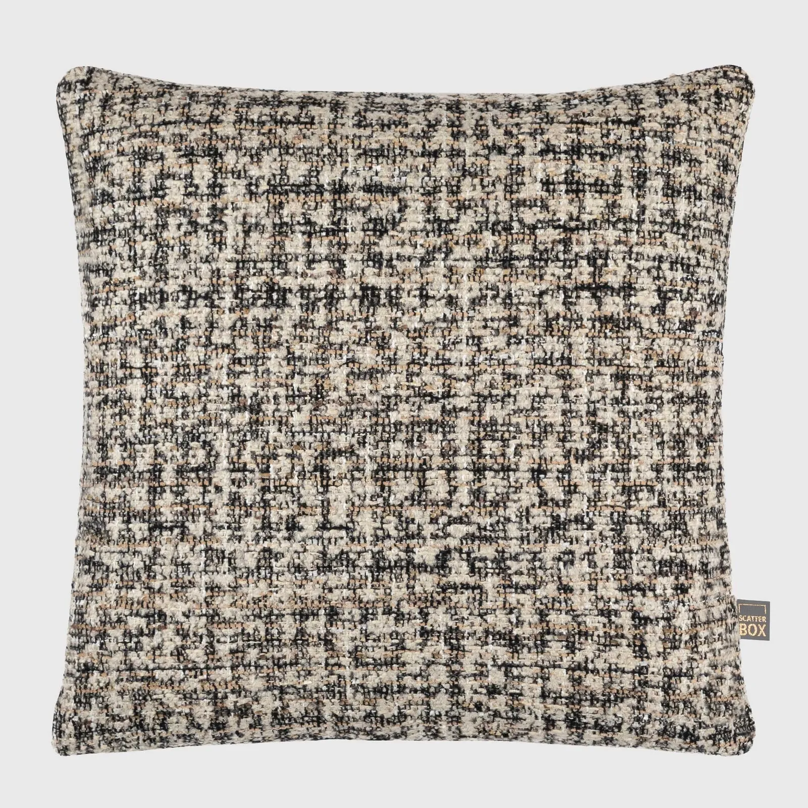 Natural & Black Woven Cushion, Square | Barker & Stonehouse