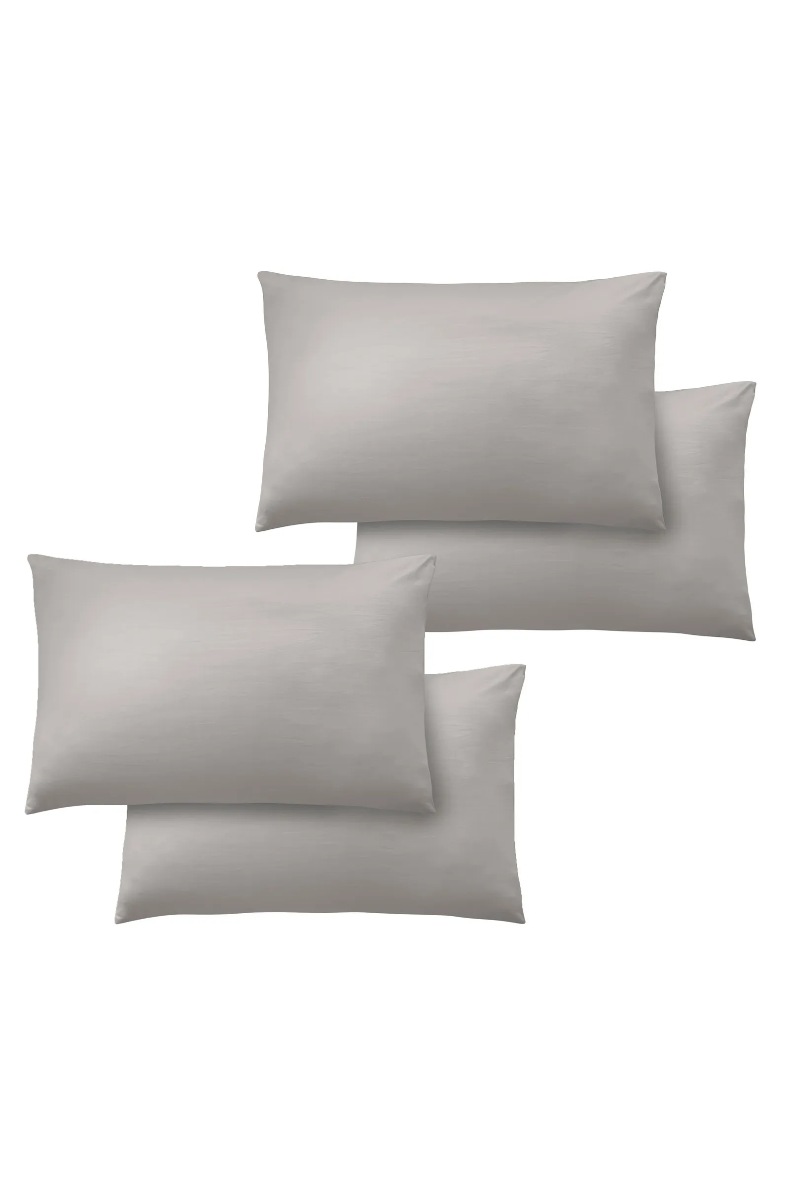 Catherine Lansfield So Soft Non Iron Standard Pillowcase Pack of 4 in Grey 2