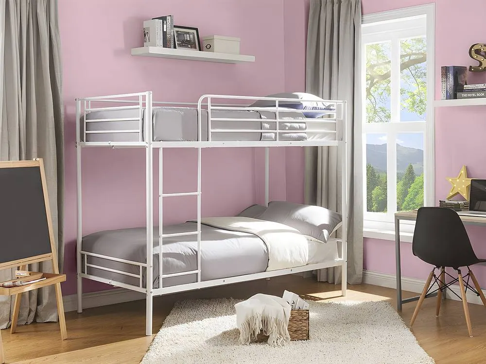 Vente-unique Bunk Beds - 2 X 90 X 190 Cm - White - DUOTIS II