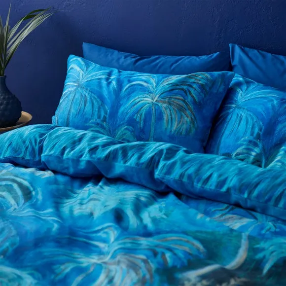 Matthew Williamson Midnight Palms 100% Cotton Reversible Duvet Cover & Pillowcase Set 2