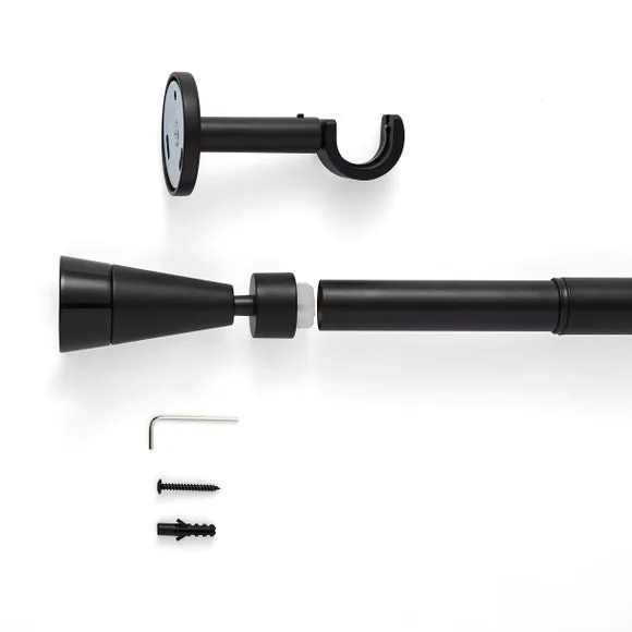Flute Extendable Metal Eyelet Curtain Pole 2