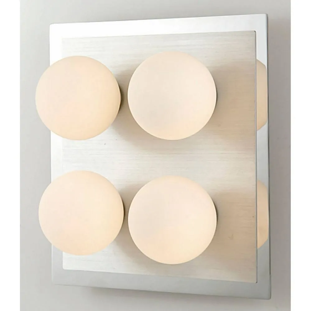 Netlighting IP44 Globe Flush Ceiling Light G9 4 Light G9 In Chrome & Aluminium in Grey 2