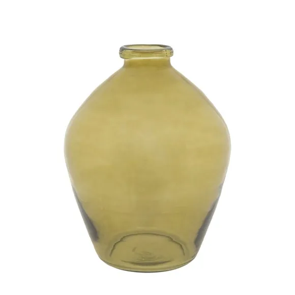 Crossland Grove Grasse Handblown Glass Vase Olive 390Mm, Green 6