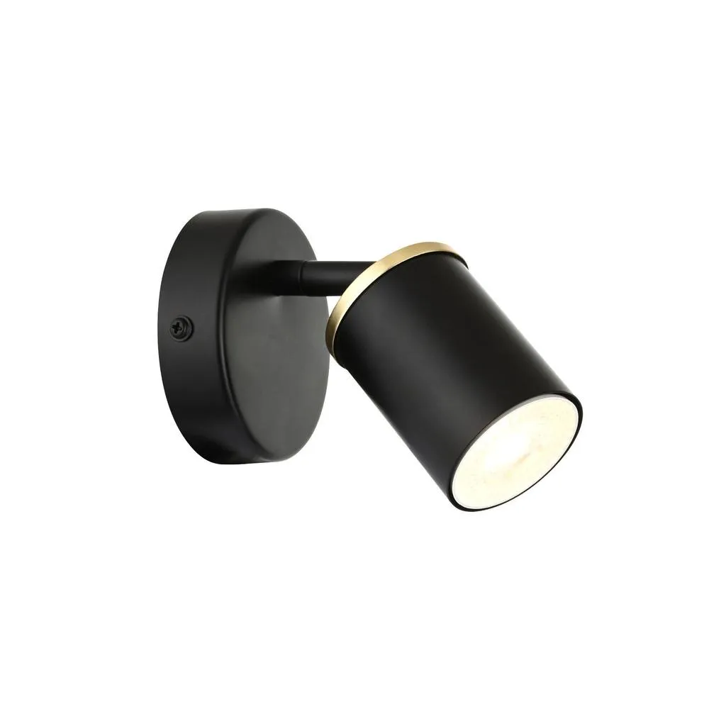 First Choice Lighting Larbert - Black Adjustable Spotlight Fitting for Wall or Ceiling 2