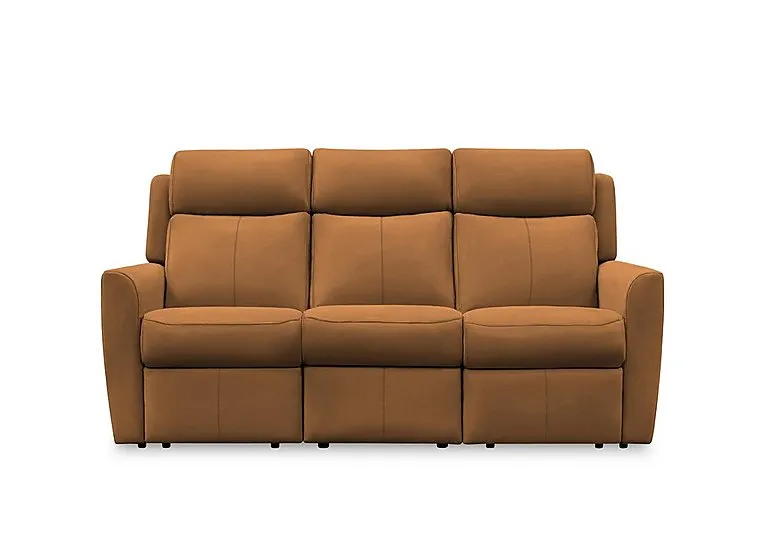 Wren 3 Seater Leather Sofa - No Recliner - Cambridge Tan