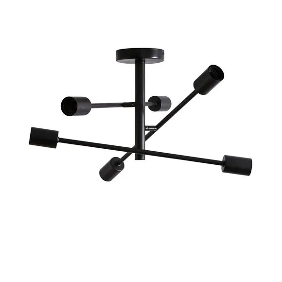 Elements Koppla 6 Light Semi Flush Ceiling Light 5