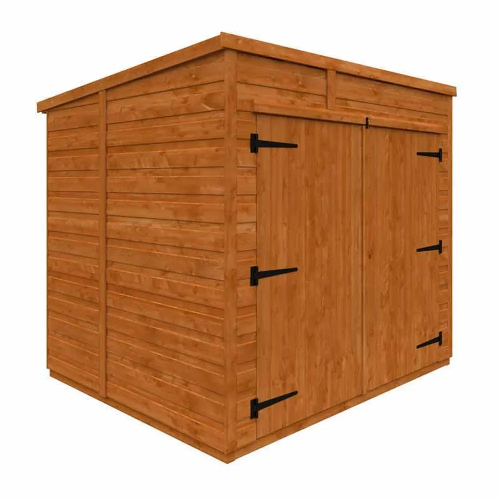 Buttercup Farm 6x5 Flex Pent Bike Store 12mm Flex - L183.8 x W150 x H179.1 cm in Burnt Orange