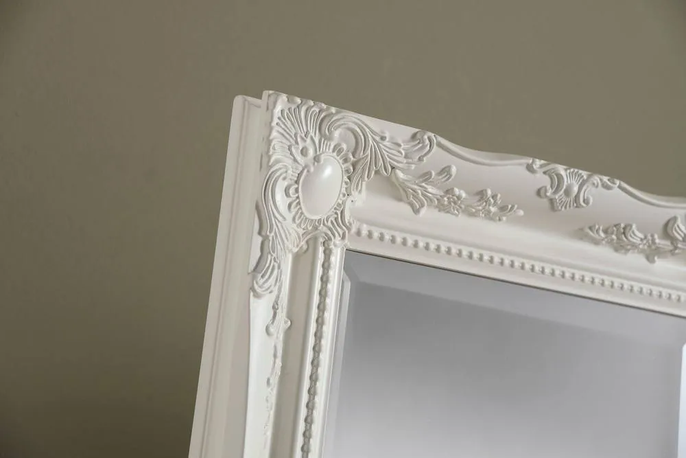 Yearn Mirrors French style carved mirror white 135x45cm 3