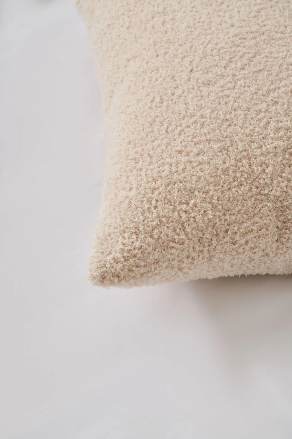 BHS Teddy Bear Fleece Cushion in Natural 2