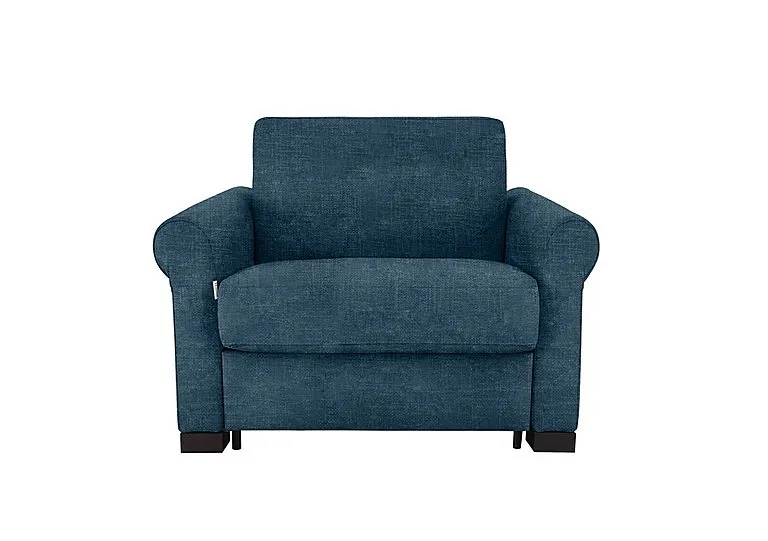Alcova Fabric Chair Sofa Bed with Scroll Arms - Baobab Blue - Sofas and Armchairs - In Time for Christmas
