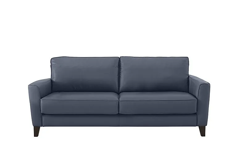 Brondby 3 Seater Leather Sofa - BV Ocean Blue