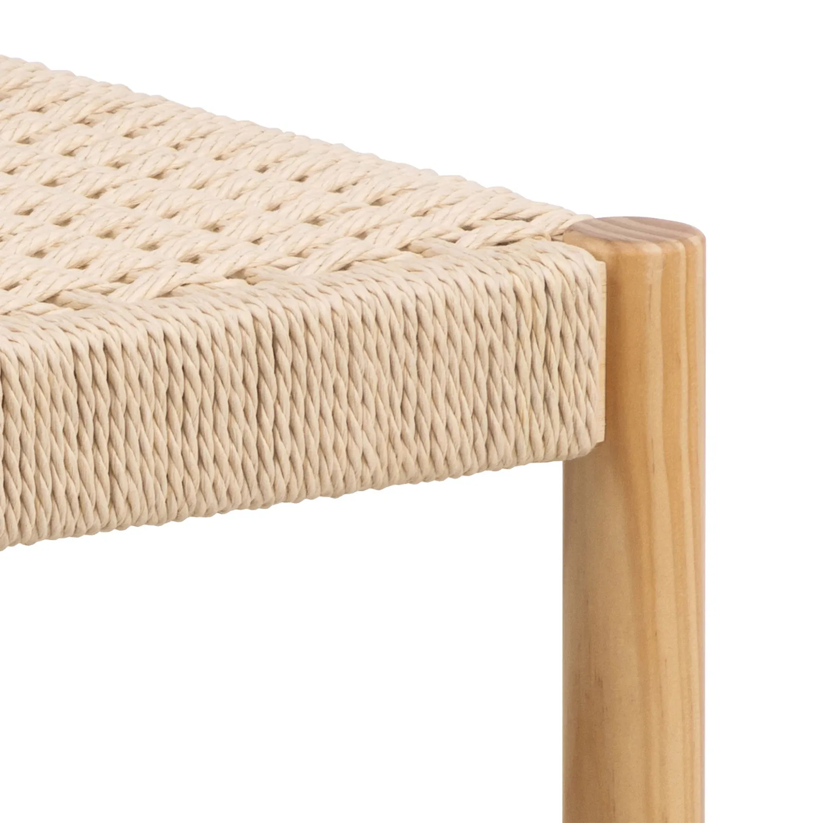 Furniture To Go Alvin Weaved Bench in Off-White 6