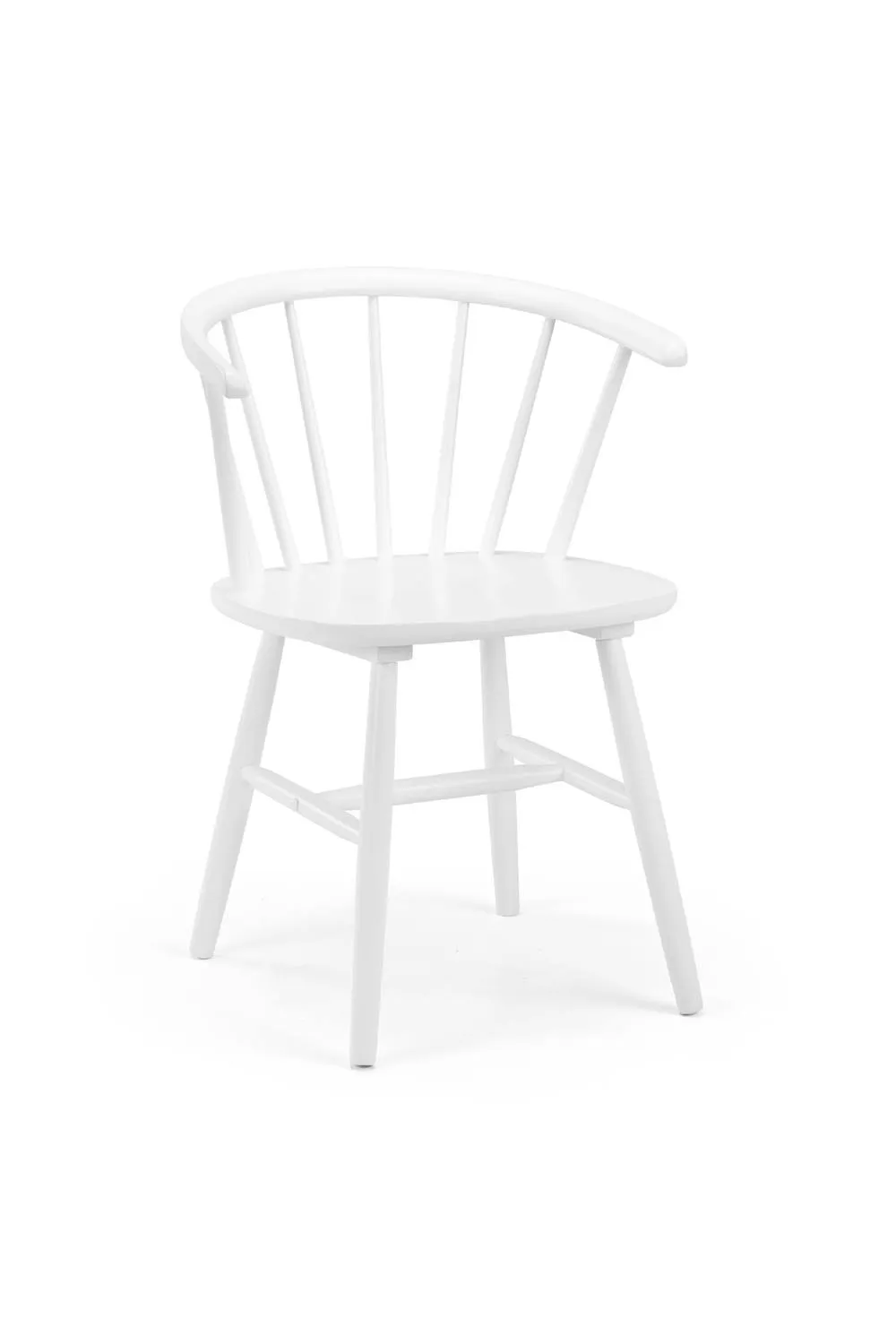 Julian Bowen Modena Curved Spindle Back Dining Chair (Set of 2) in White 3