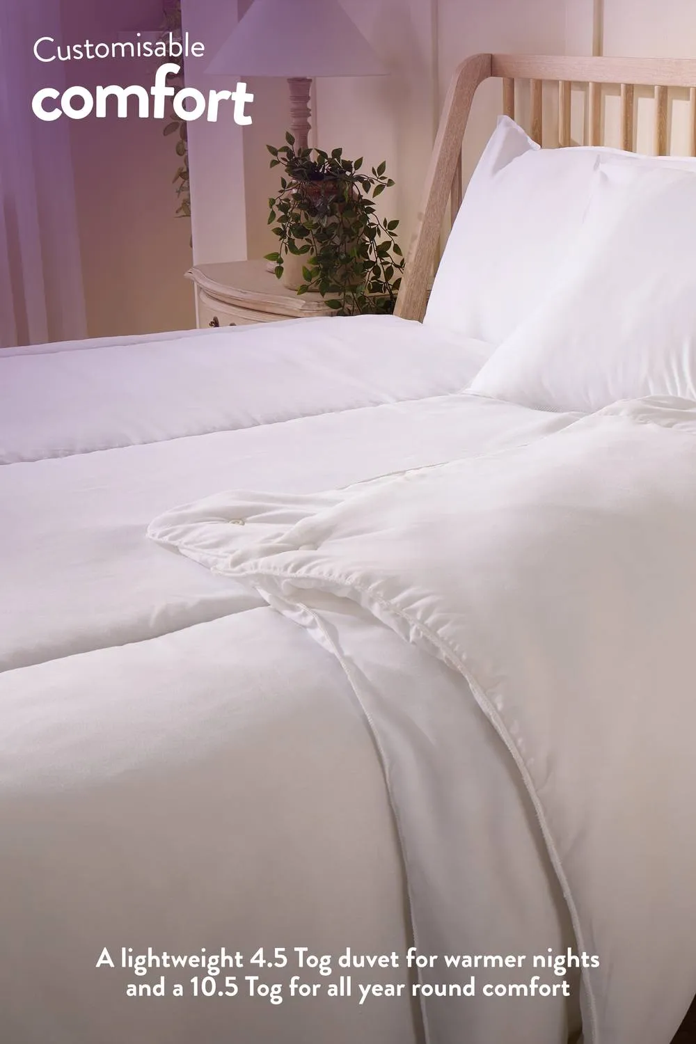 Slumberdown 3 in 1 All Seasons Combi 13.5 Tog (4.5+9.0 tog) Duvet in White 4