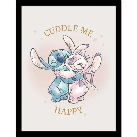 Stitch Cuddle Me Happy Framed Print 3