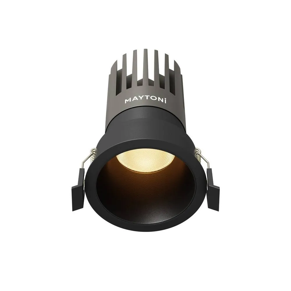 Netlighting Dip LED Recessed Wall Lamp Black 2700K