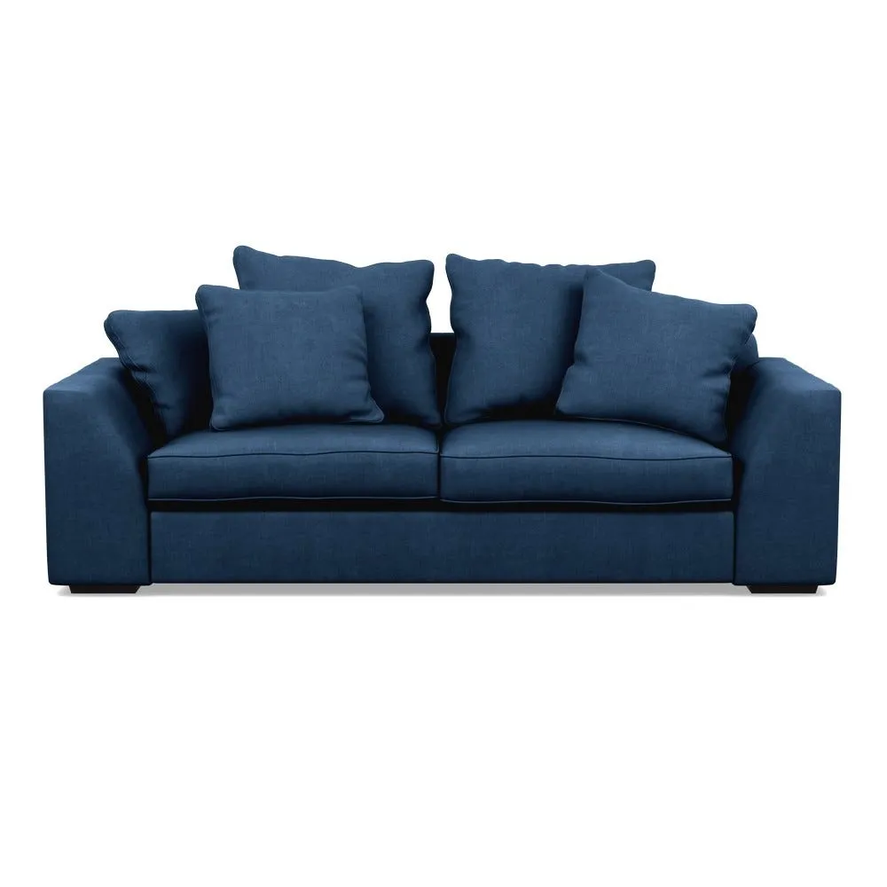 Heal's Cumulus 4 Seater Sofa Capelo Linen-Cotton Inkspot Black Feet 2
