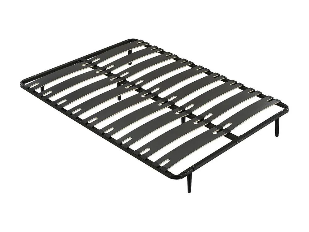 Vente-unique 140 X 190 Cm Slatted Bed Frame - 2 X 9 Slats - Non-Slip - With Legs in Black 3