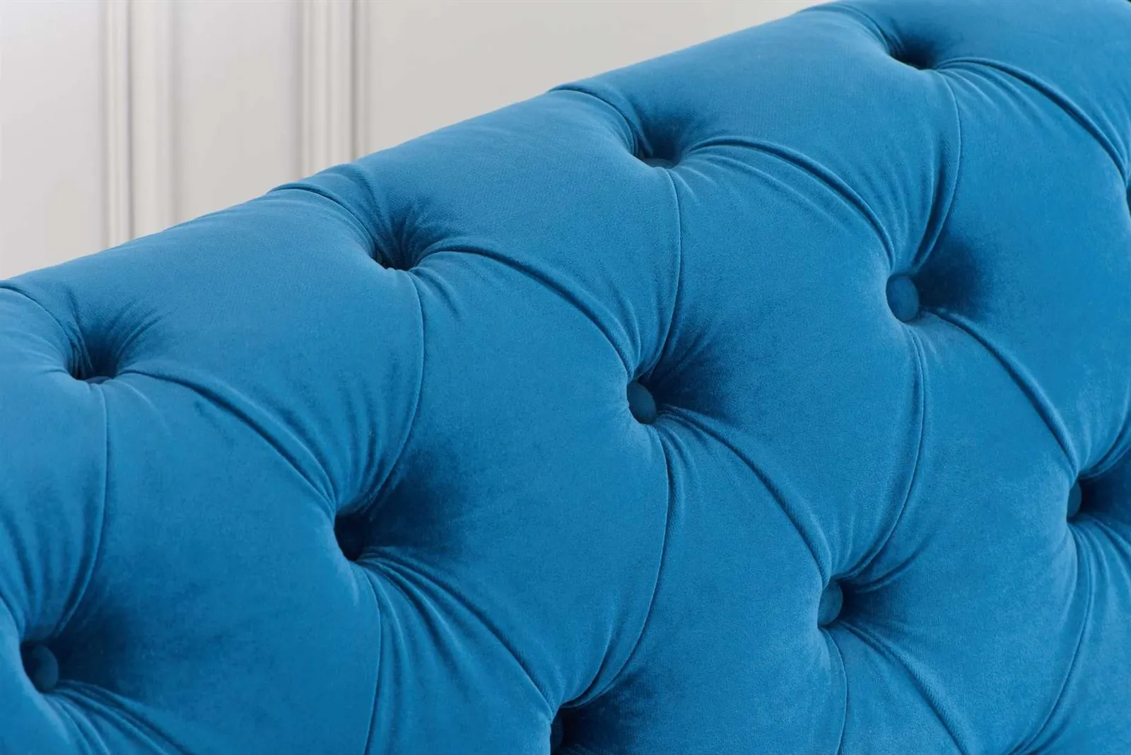 Birlea Chesterfield Sofa 2 Seater Chester Studded Settee in Blue 2