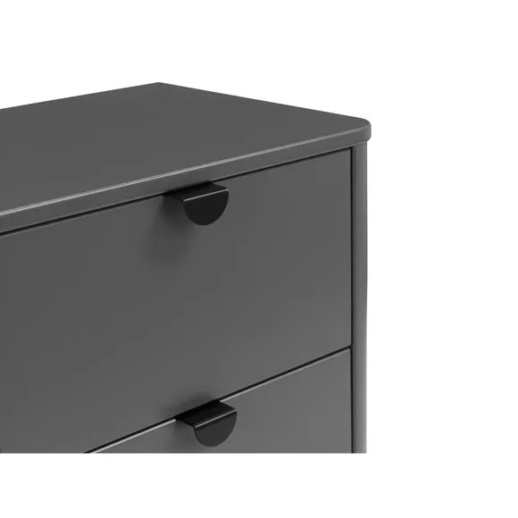 Chloe 2 Drawer Bedside Table, Grey 6