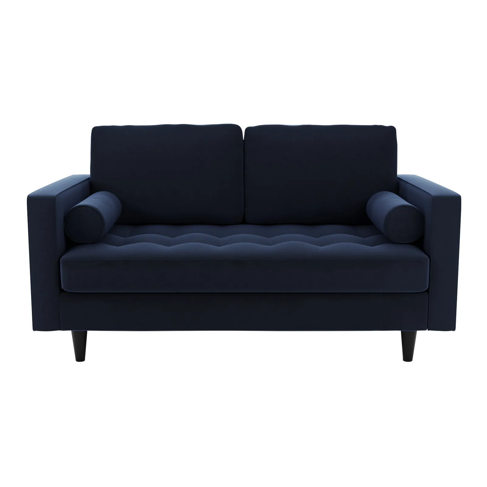 Zoe Velvet 2 Seater Sofa Navy Blue