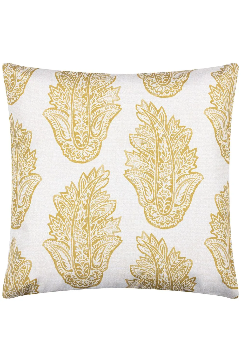 Paoletti Kalindi Paisley Water & UV Resistant Reversible Outdoor Cushion in Yellow 2