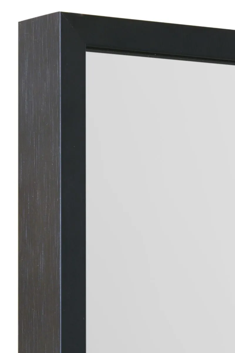 MirrorOutlet The Artus - Black Aluminium Edged Wall Mirror 35" X 24" (90CM X 60CM) 6