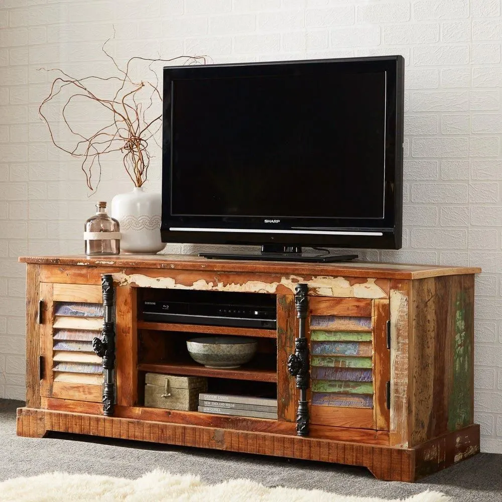 IH Design Ted Reclaimed Boat TV Media Unit in Brown