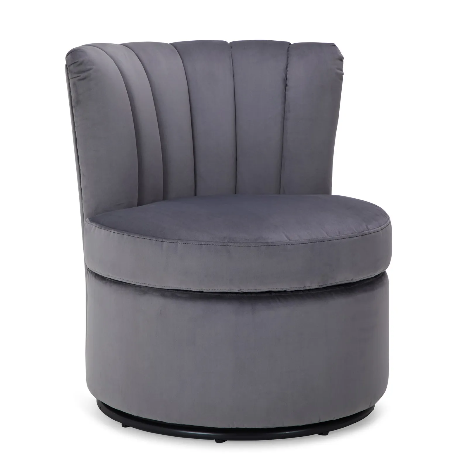 Esme Boudoir Swivel Chair - Grey Grey